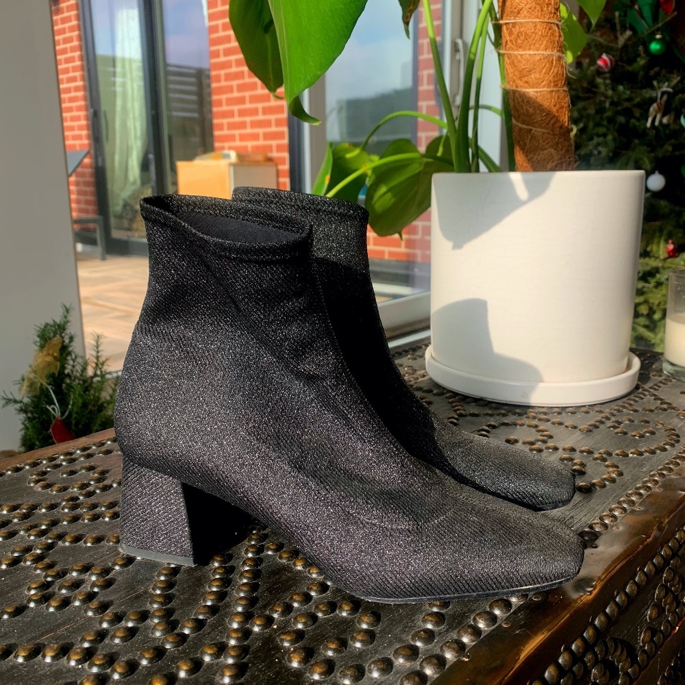 ASKA Glitter Sock Boots